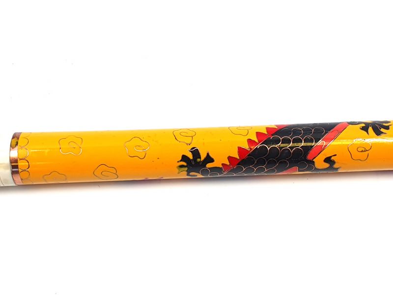 Cloisonne Calligraphy Brush - Yellow 4