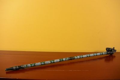 Cloisonne Chinesische Tabakspfeife Himmelblau