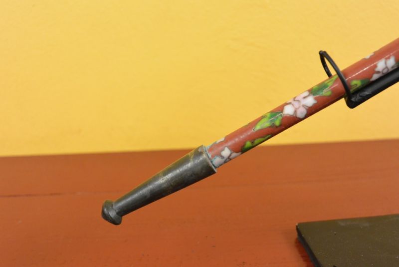 Cloisonne Chinesische Tabakspfeife Rot 2