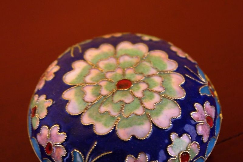 Cloisonne-Dose Blau 2 4