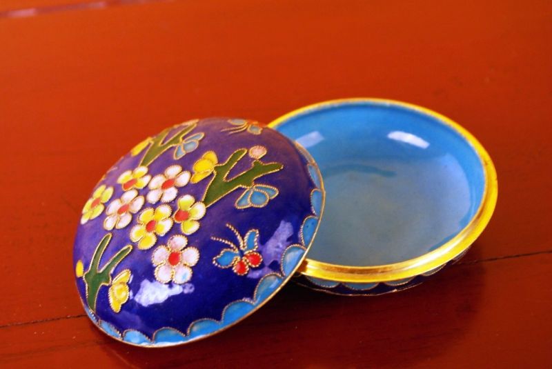 Cloisonne-Dose Blumen 5