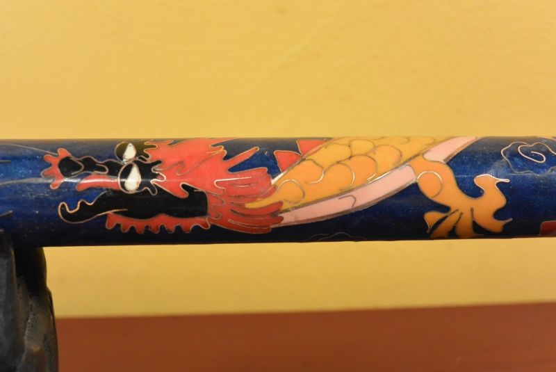 Cloisonné Kalligraphiepinsel Dunkelblau 3