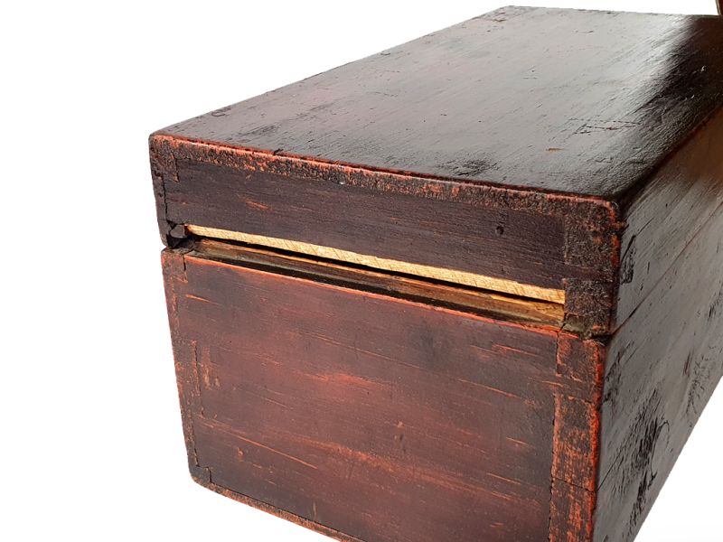 cofre chino antiguo de madera - Arcón Chino - Flor de cerezo - Ligeramente dañado 5