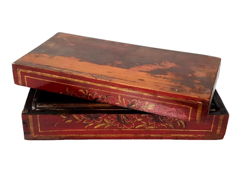 Haga clic en la imagen para ampliar cofre chino antiguo de madera - Arcón Chino - flores de cerezo 2 4