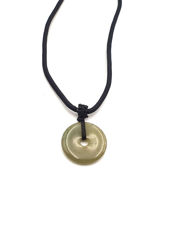 Colgante de Bi Jade Disco pequeño - verde translúcido 2