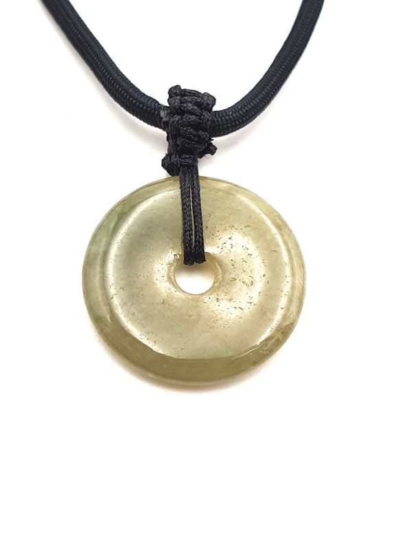 Colgante de Bi Jade Disco pequeño - verde translúcido 3