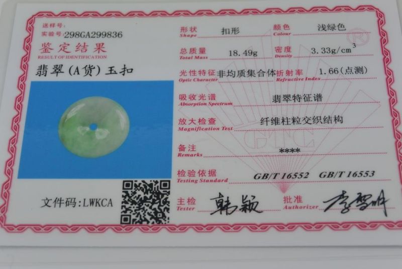 Colgante de Bi Jade Verde Claro 5