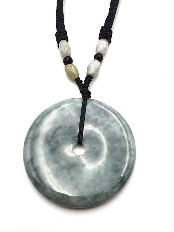 Colgante de Bi Jade Verde imperial / translúcido 1