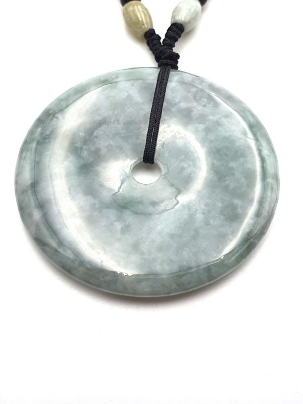 Colgante de Bi Jade Verde imperial / translúcido 2