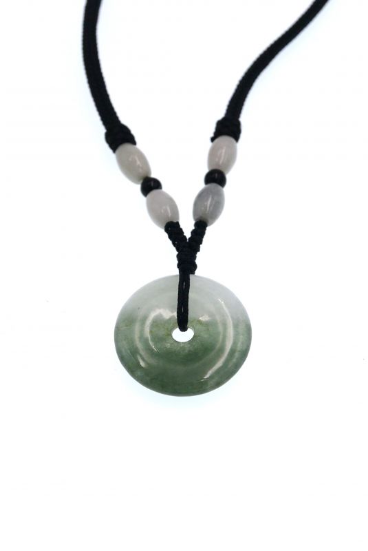 Colgante de Bi Jade - Verde y Blanco 1