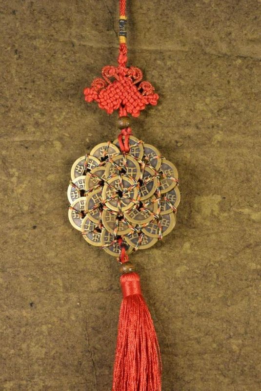 Colgante Feng Shui 38 monedas chinas 1