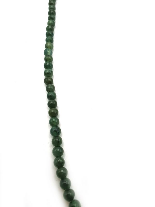 Collar de Jade 100 Perlas de Jade Verde Oscuro 2