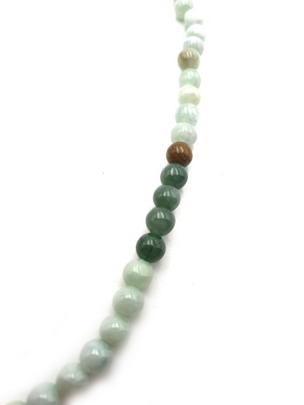 Collares en Perlas de Jade 80 Perla Verde Marrón y Blanco 2