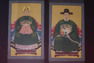 Couple d'ancêtres chinois Empereur de Chine Vert Foncé Couple d'ancêtres chinois Empereur de Chine Vert Foncé