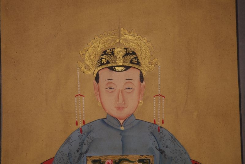 Couple d'ancêtres chinois Peinture Chinoise Bleu Ciel 4
