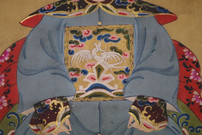 Couple d'ancêtres chinois Peinture Chinoise Bleu Ciel 5
