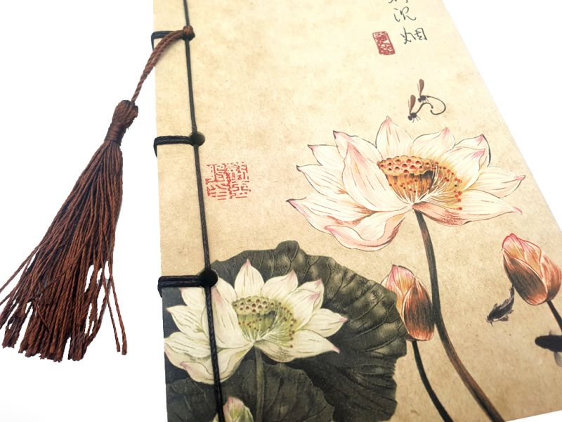 Cuaderno de caligrafía - Papel de arroz - flor de loto 2