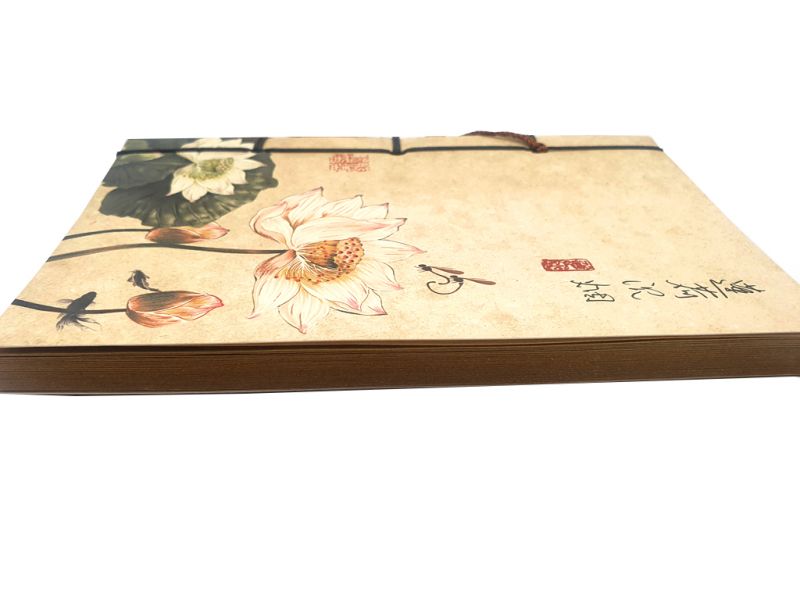 Cuaderno de caligrafía - Papel de arroz - flor de loto 3
