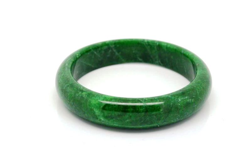 Dark green Jade bangles Type A 5 8cm 2