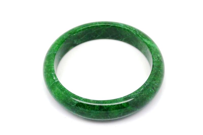 Dark green Jade bangles Type A 5 8cm 3