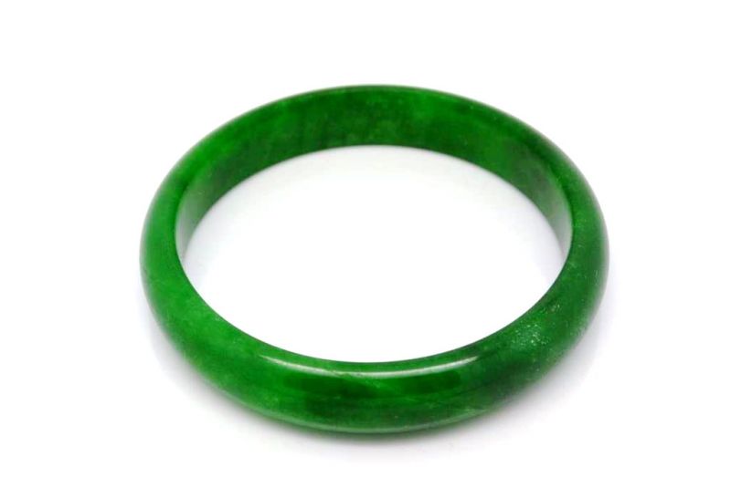 Dark green Jade bangles Type A 5 9cm 1