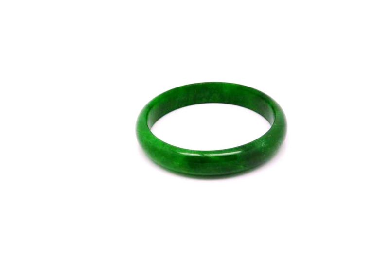 Dark green Jade bangles Type A 5 9cm 3