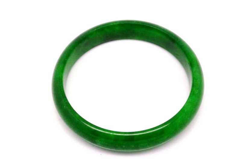 Dark green Jade bangles Type A 5 9cm 4
