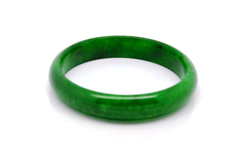 Dark green Jade bangles Type A 5 9cm 5