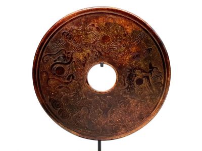 Disque Bi en Jade des montages - Pierre du Mont Lushan - Mythologie chinoise