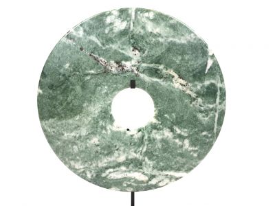 Disque Bi en Jade des montages - Pierre du Mont Lushan - Vert