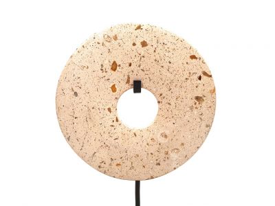 Disque Bi en Pierre 15cm - Beige style ancien