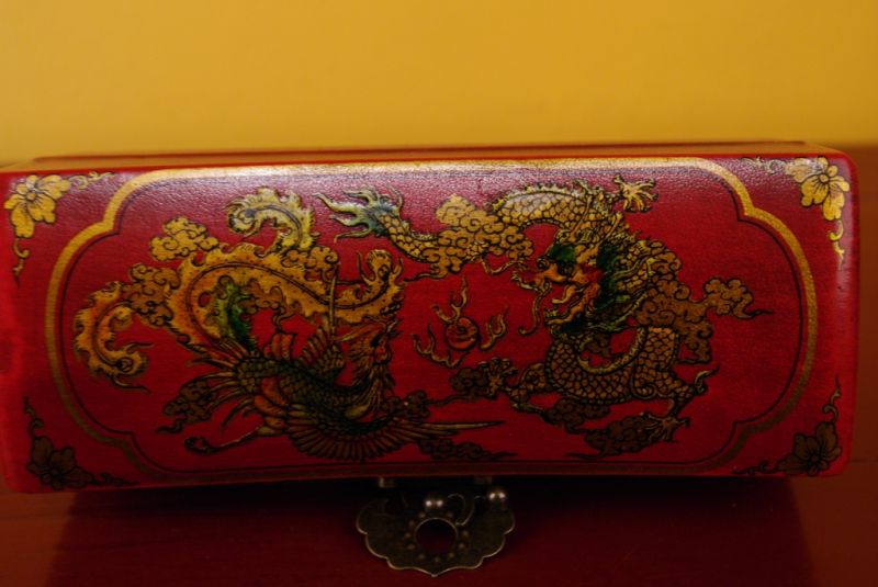 Drache und Phoenix Chinesische Holzschatullen 4