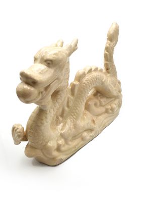 Dragon en porcelaine - Grand dragon blanc
