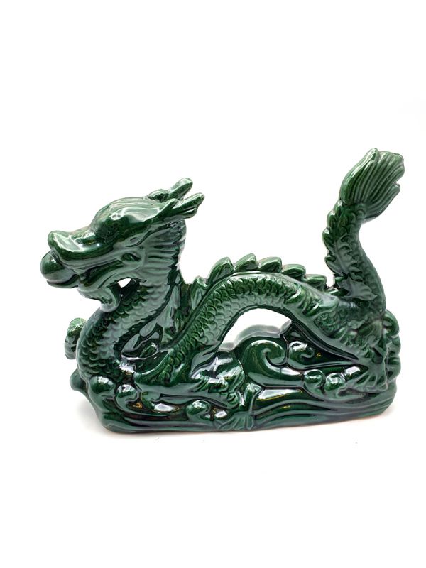 Dragon en porcelaine - Grand dragon vert 2