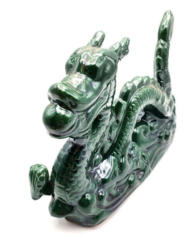 Dragon en porcelaine - Grand dragon vert 4