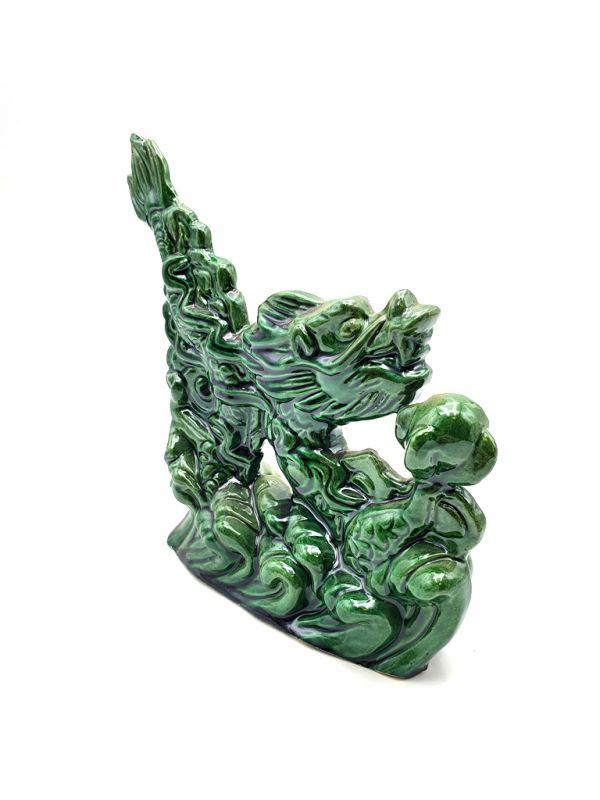 Dragon in porcelain - Little green dragon 1