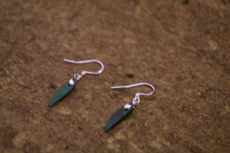 Dunkelgrüne Jade Ohrringe 3