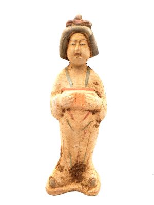 Dynastie chinoise Tang - Terre cuite - Statue Fat Lady - Boîte à bijoux