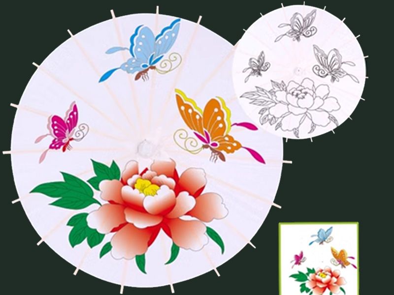 El paraguas para pintar- Child - DIY - Butterflies 1