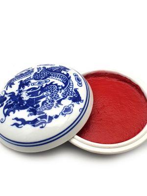 Encre de Chine rouge pour tampon / sceau chinois - Grand modèle