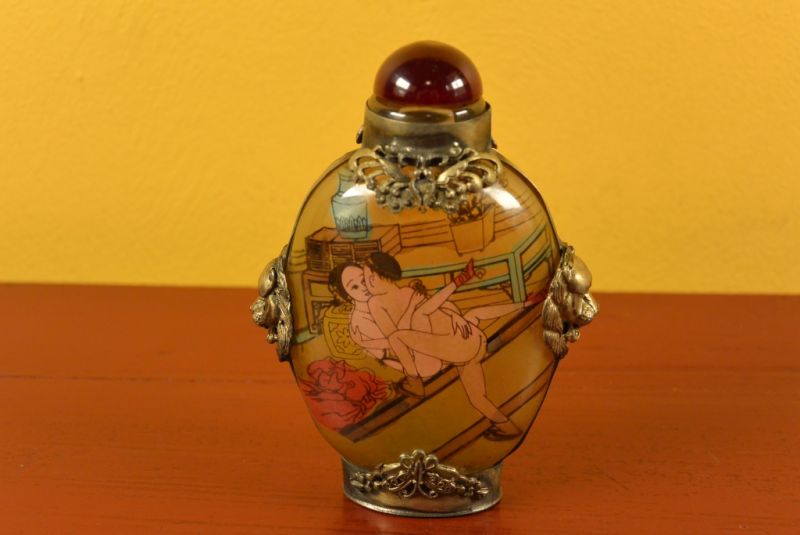 Erotica Chinese Glass Snuff Bottle Kamasutra 3 1