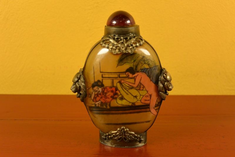 Erotica Chinese Glass Snuff Bottle Kamasutra 5 1