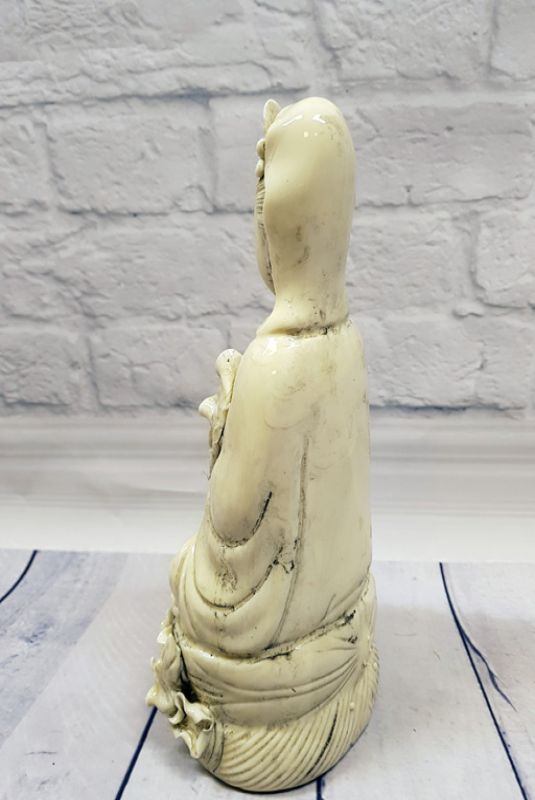Estatua China Blanca - Porcelana Dehua - Diosa china 4