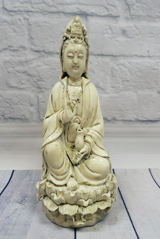 Estatua China Blanca - Porcelana Dehua - Diosa 1
