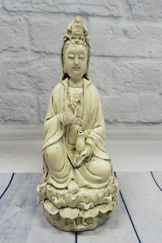 Estatua China Blanca - Porcelana Dehua - Diosa 1
