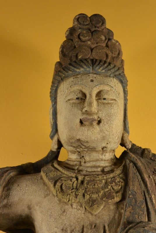 Estatua China de Madera Bodhisattva Vajrayāna 3