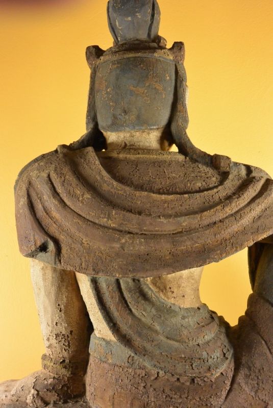 Estatua China de Madera Bodhisattva Vajrayāna 4