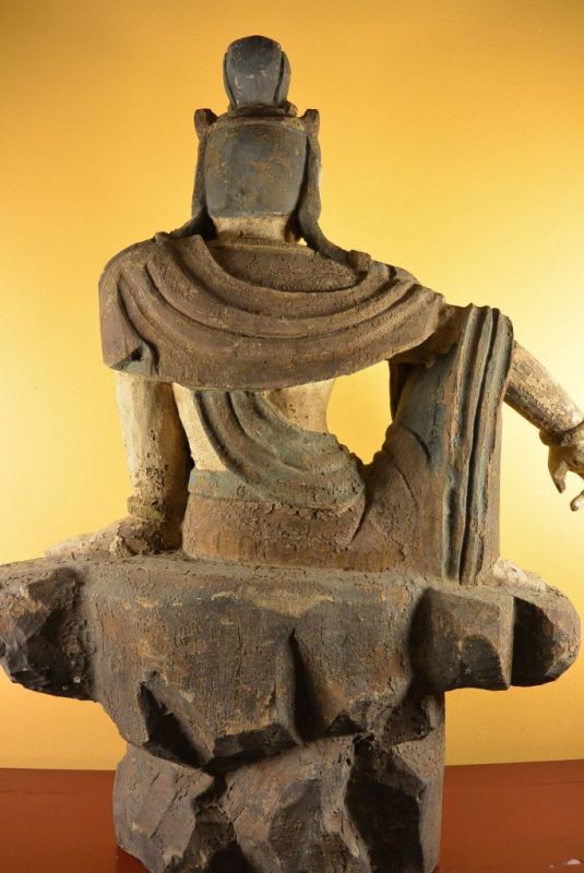 Estatua China de Madera Bodhisattva Vajrayāna 5