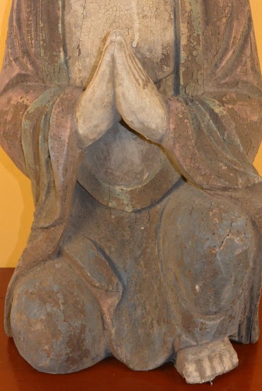 Estatua China de Madera Monje 3