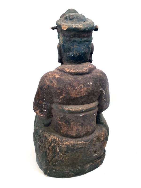 Estatua China de Madera Sabio budista 5